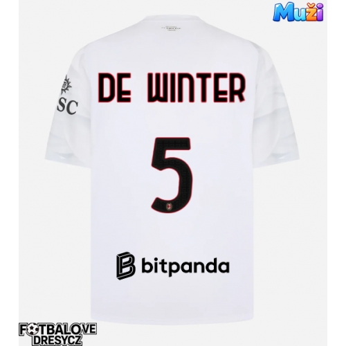 AC Milan Koni De Winter #5 Venkovní Dres 2026-27 Krátký Rukáv AC Milan Koni De Winter #5 Venkovní Dres 2026-27 Krátký Rukáv
